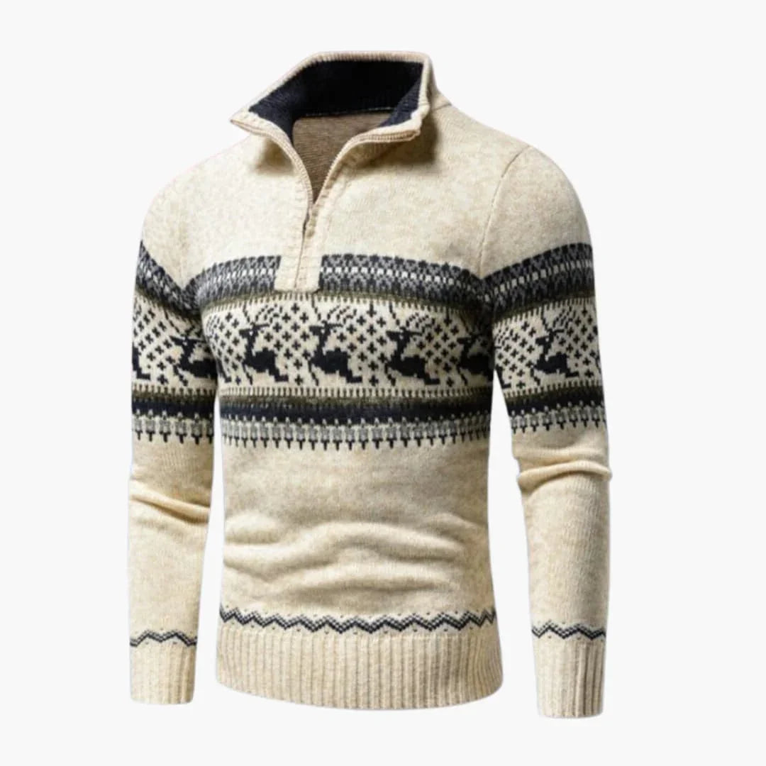 Strukturiert gestrickter Pullover für Herren 2