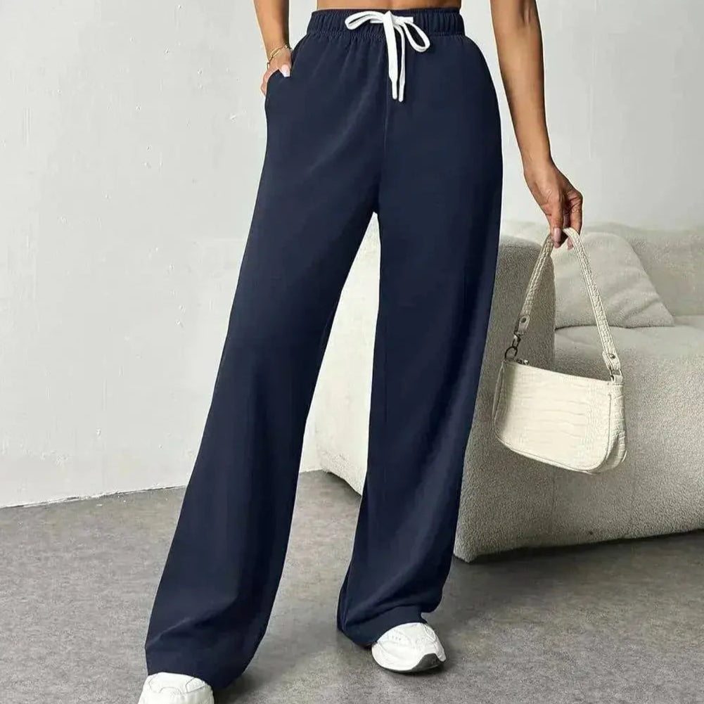 Damen Jogginghose Weites Bein Elastischer Bund Bequem