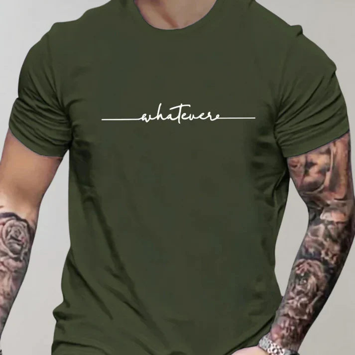 T-Shirt – Kurzärmeliges T-Shirt mit Rundhalsausschnitt für Männer-Armee Grün-XS-Chaps Herrenmode