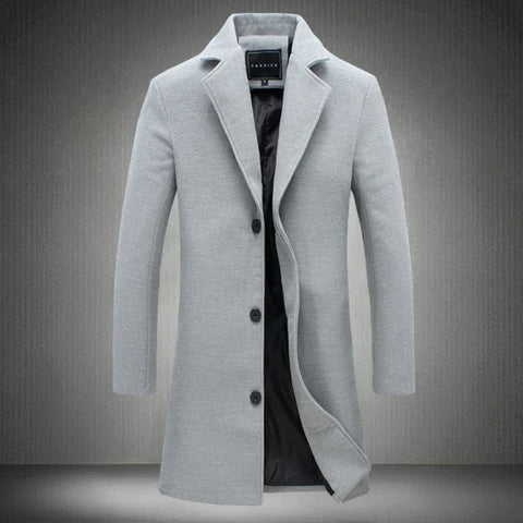 Herren Wintermantel Lang Formal Warm