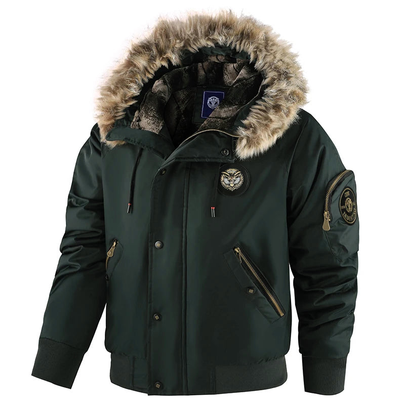 Herren Winterjacke Gepolstert Warm Isoliert Wasserdicht