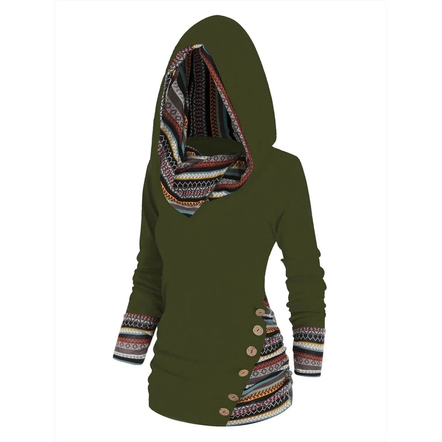Tribal Muster Kapuzenpullover für Damen 4