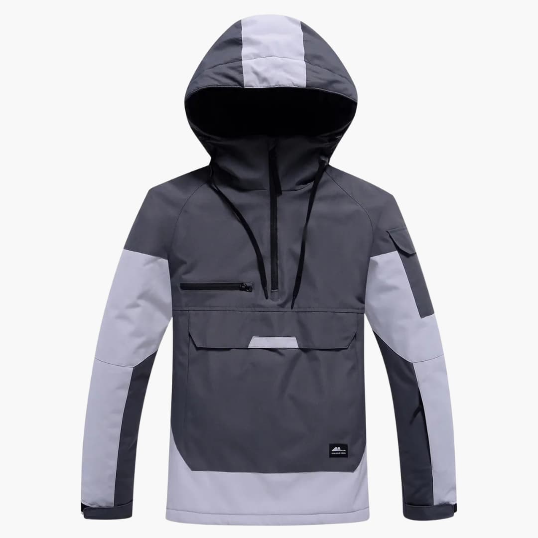 Unisex Skijacke mit verstellbarer Kapuze und Reißverschlusstaschen 5