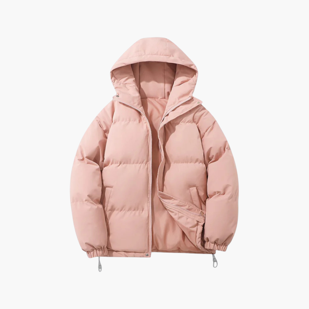 Unisex Winterjacke mit Kapuze und Reißverschluss 7