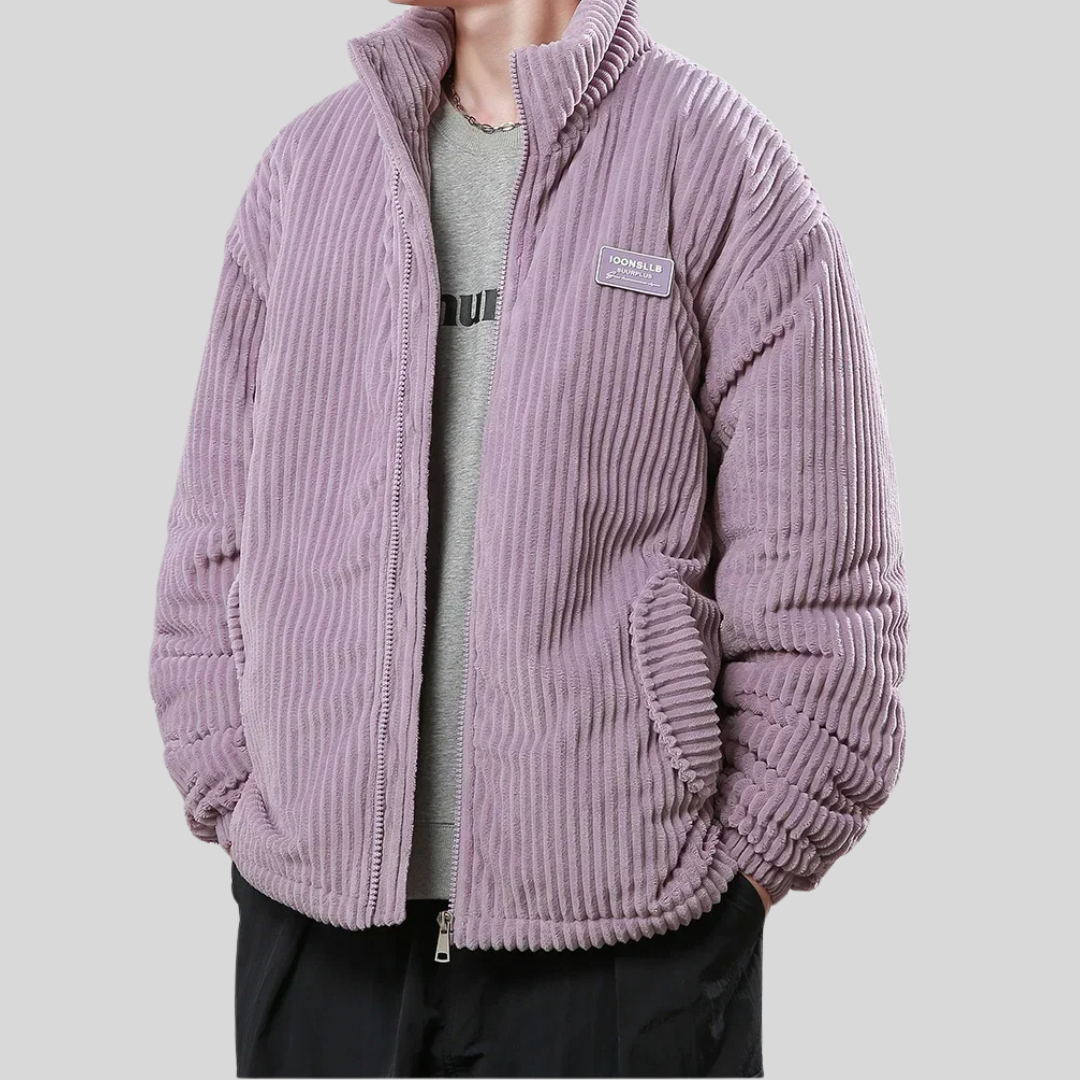 Herren Cordjacke Stilvoll Braun Modern