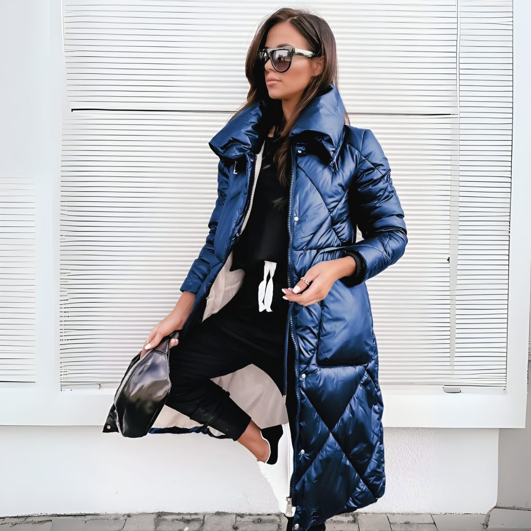 Lange gefütterte Winterparka Damen