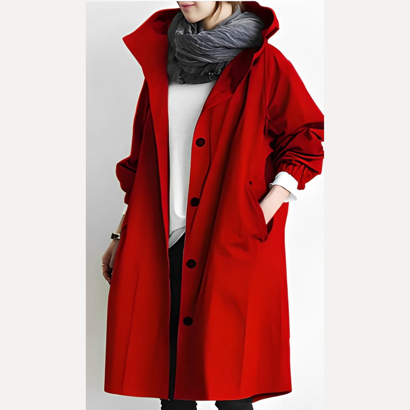 Wasserdichte Winterjacke mit Kapuze Lang
