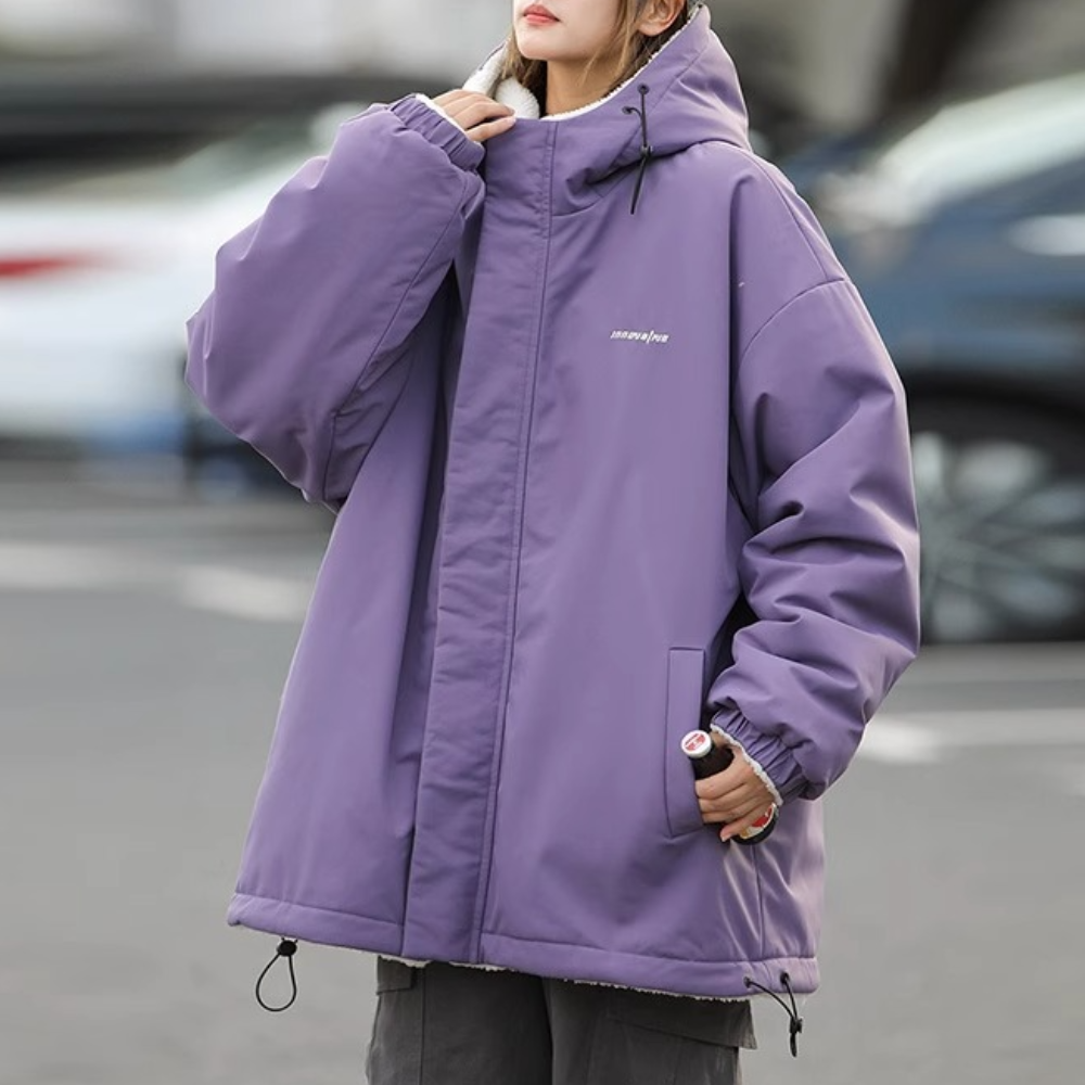Warme Damen Winterjacke Wendbar Modern