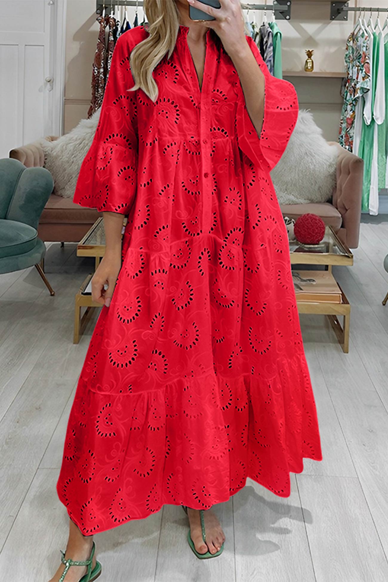 Sommerkleid Damen Leicht Durchsichtig Elegant