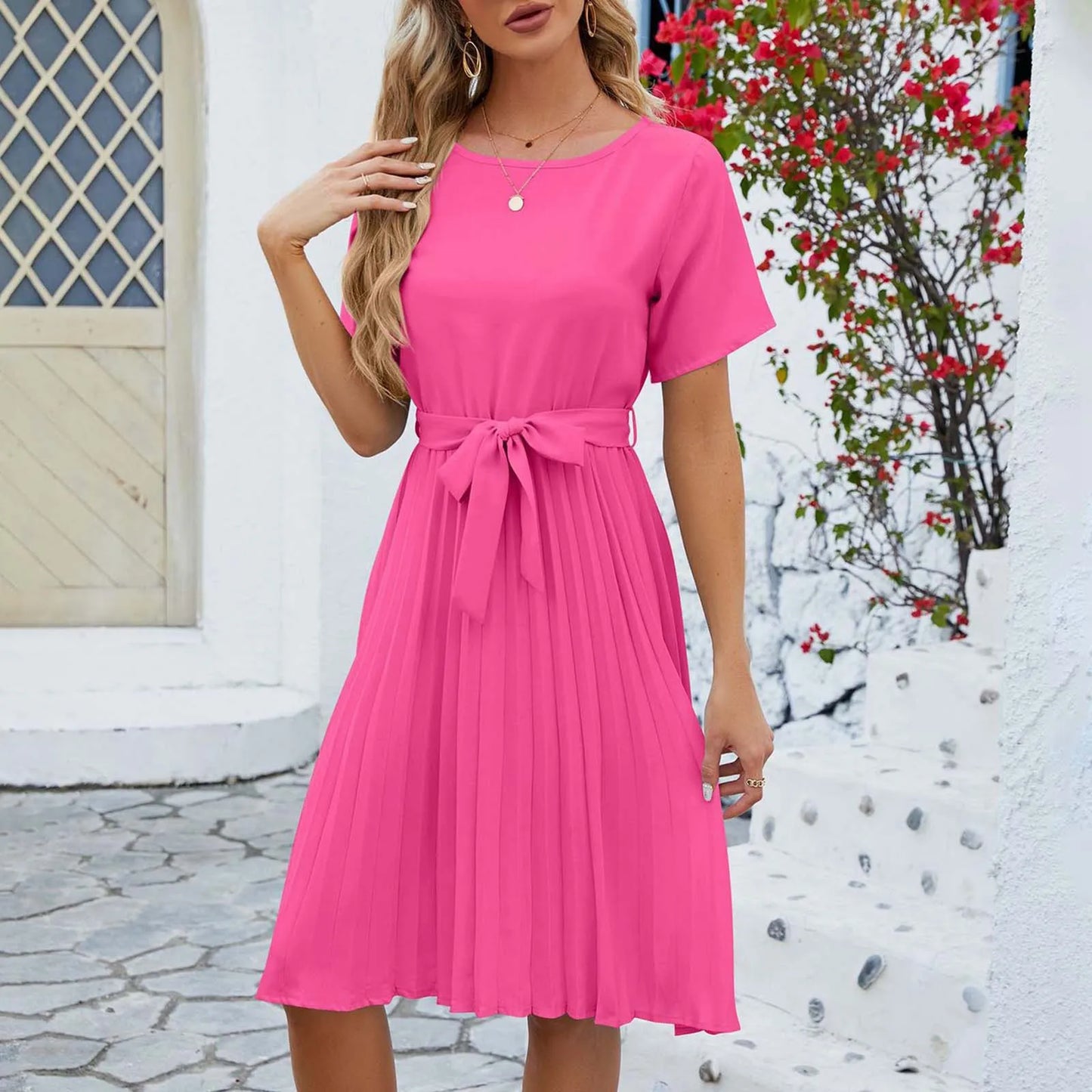 Plissiertes Minikleid von Vanisa in Mintgrün