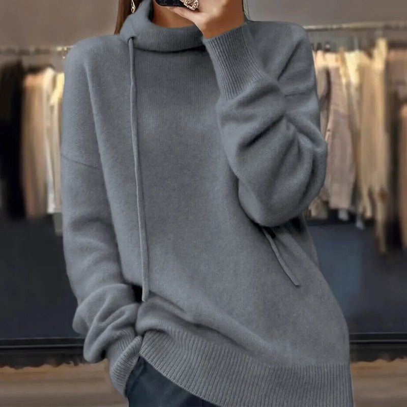 Damen-Strickpullover Katja: Modern, mit Stehkragen