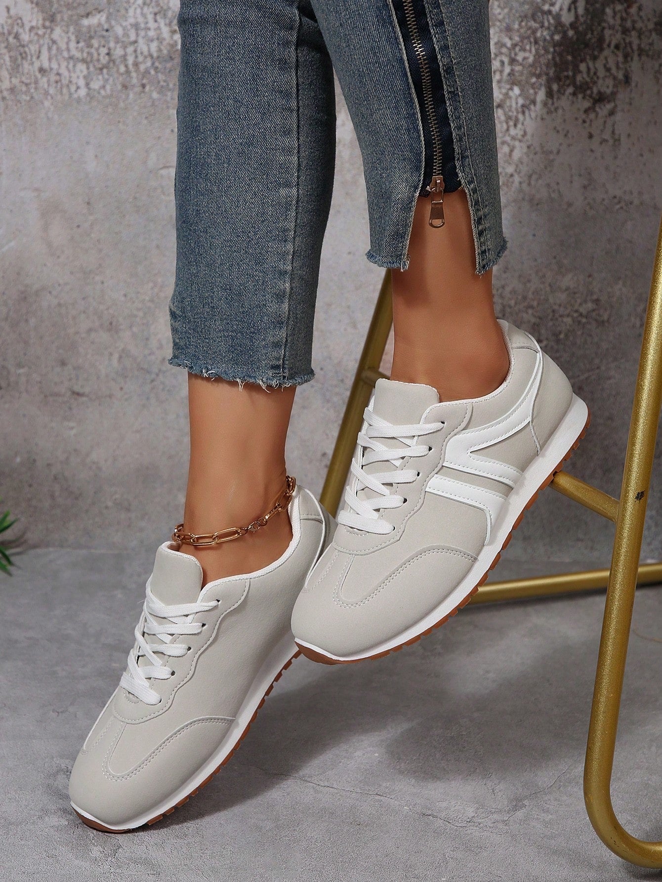 Damen Schnürschuhe Gestreift Lässig Alltag