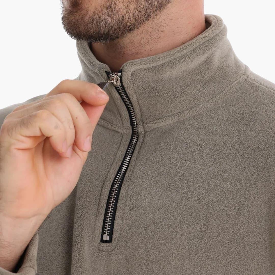 Viertelreißverschluss Fleecepullover für Herren 8