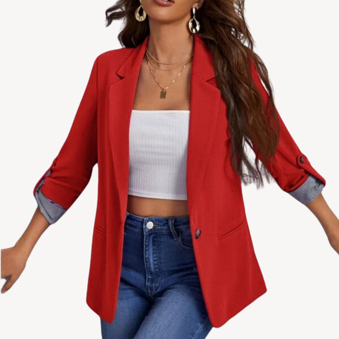 VogeLuxe | Blazer mit hochkrempelbaren Ärmeln für Damen 6