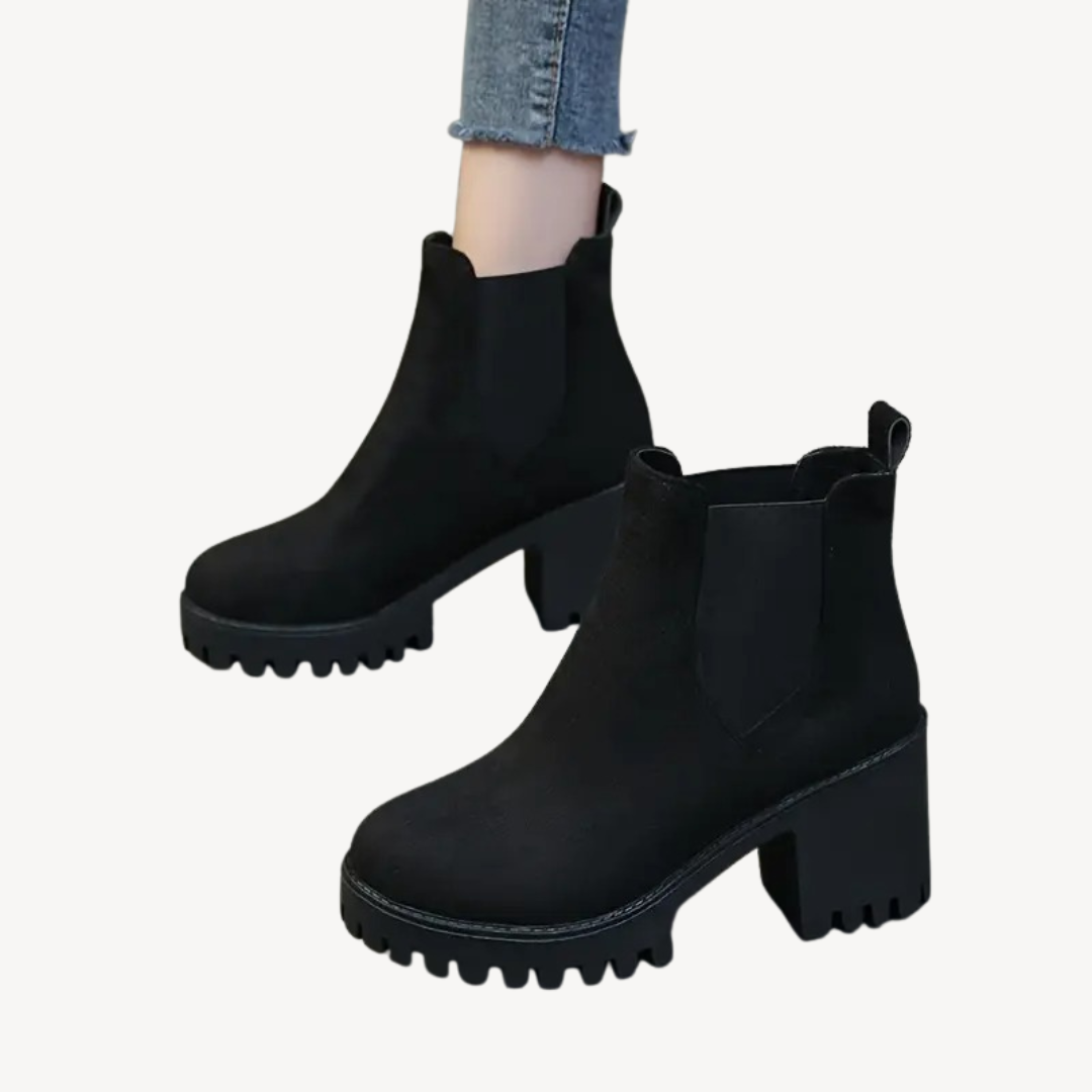 VogeLuxe | Elegante Chelsea-Stiefel mit dickem Absatz für Damen 3
