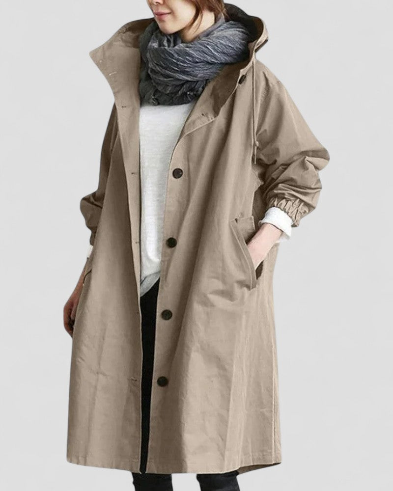 VogeLuxe | Eleganter Trenchcoat mit Kapuze für Damen 4