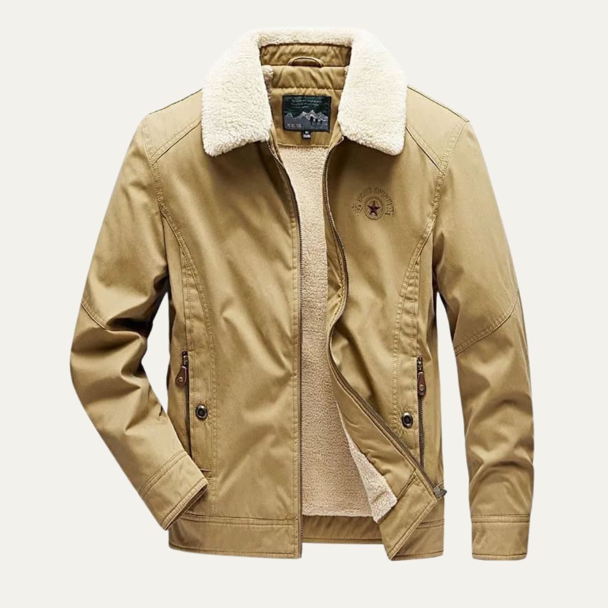 VogeLuxe | Herren-Softshelljacke mit Sherpa-Futter und Reißverschluss 7