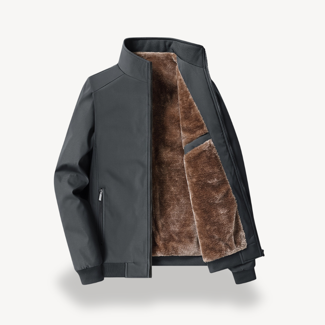 VogeLuxe | Herren-Winterbomberjacke mit Kunstpelzfutter 8