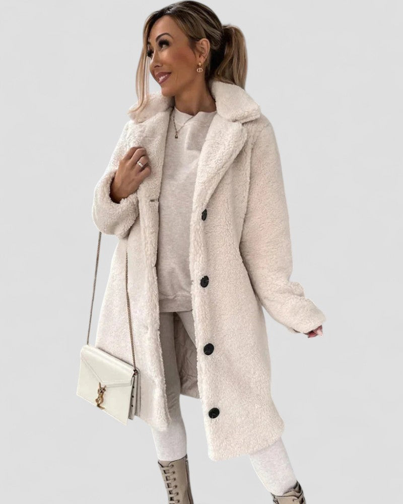 VogeLuxe | Plüsch-Teddy-Trenchcoat für Damen 3