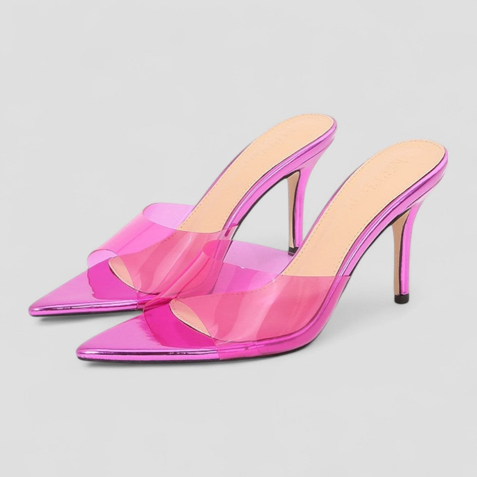 VogeLuxe | Transparente Stiletto-Pantoletten für Damen 2