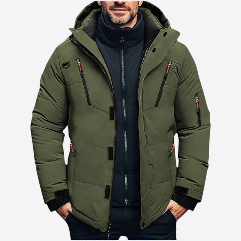 VogeLuxe | Warme Herren-Winter-Steppjacke mit Kapuze 4