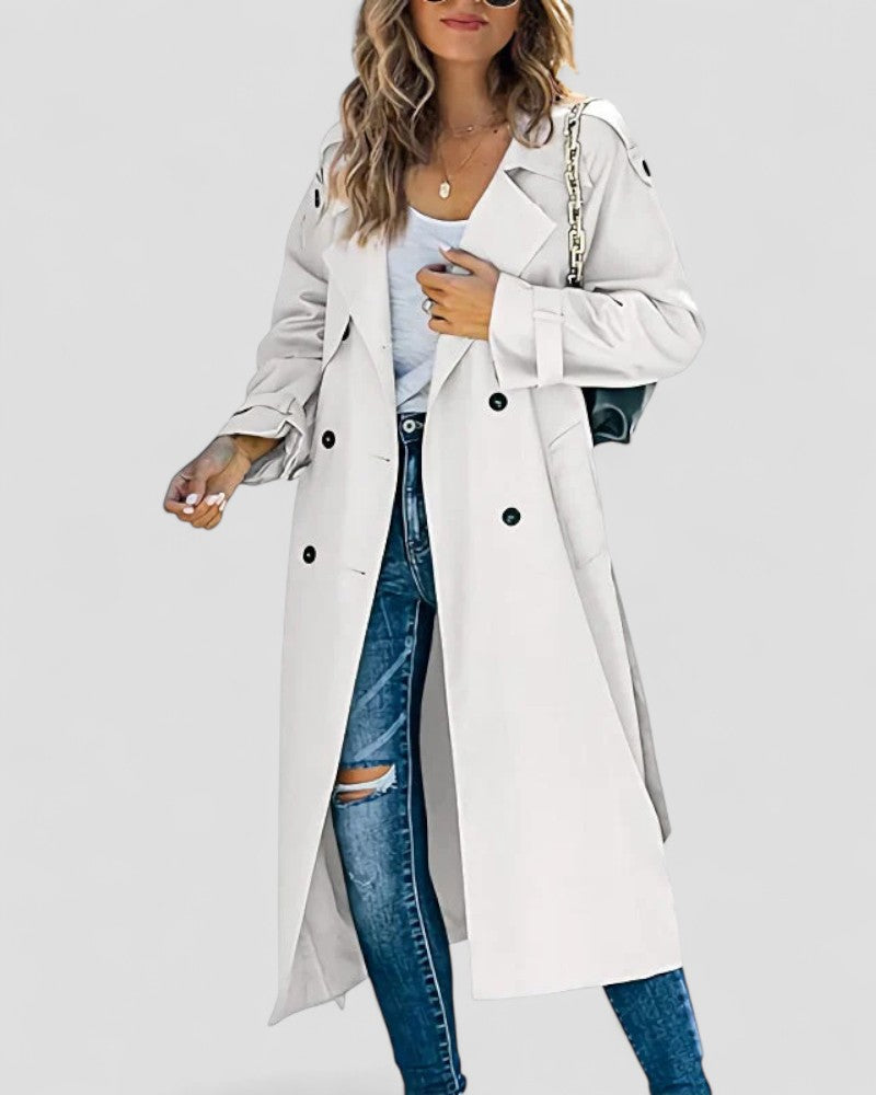 VogeLuxe | Zweireihiger Trenchcoat für Damen 5