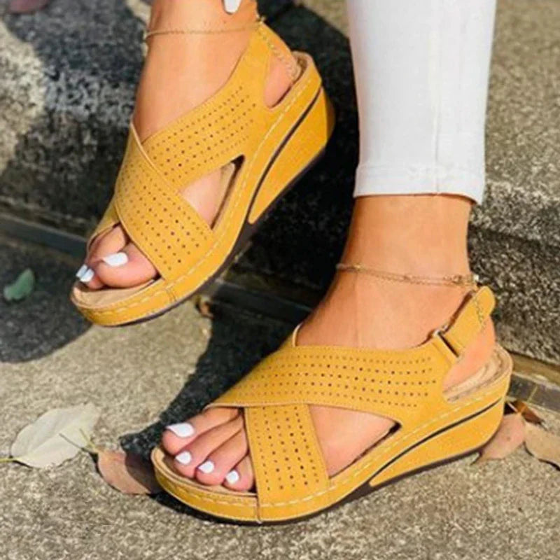 SOFIA Orthopädische Kreuzsandalen mit Knöchelriemen