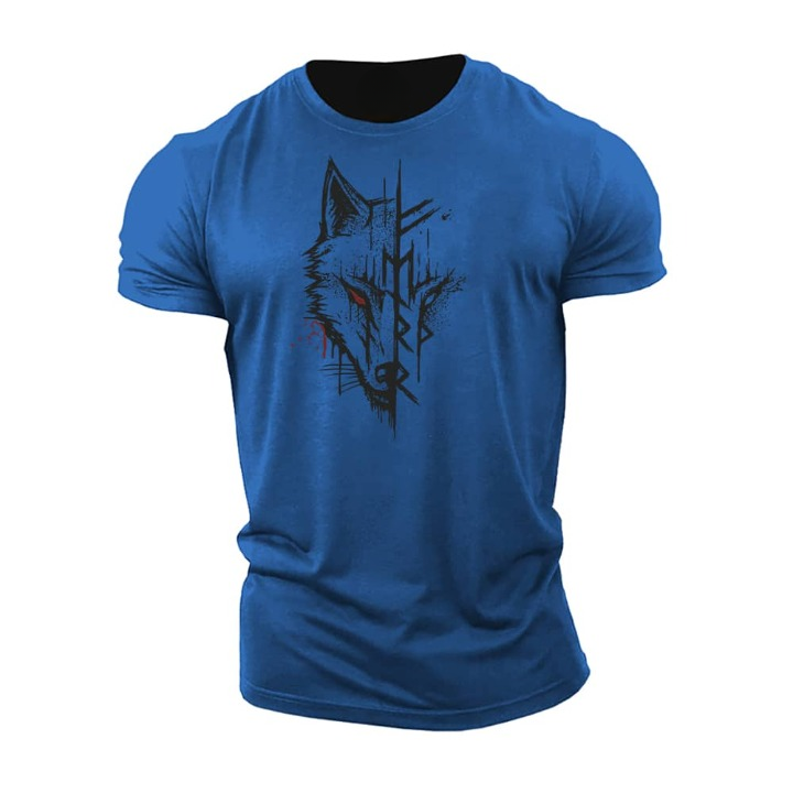 Herren T-Shirt Kurzarm Nordisch Modern