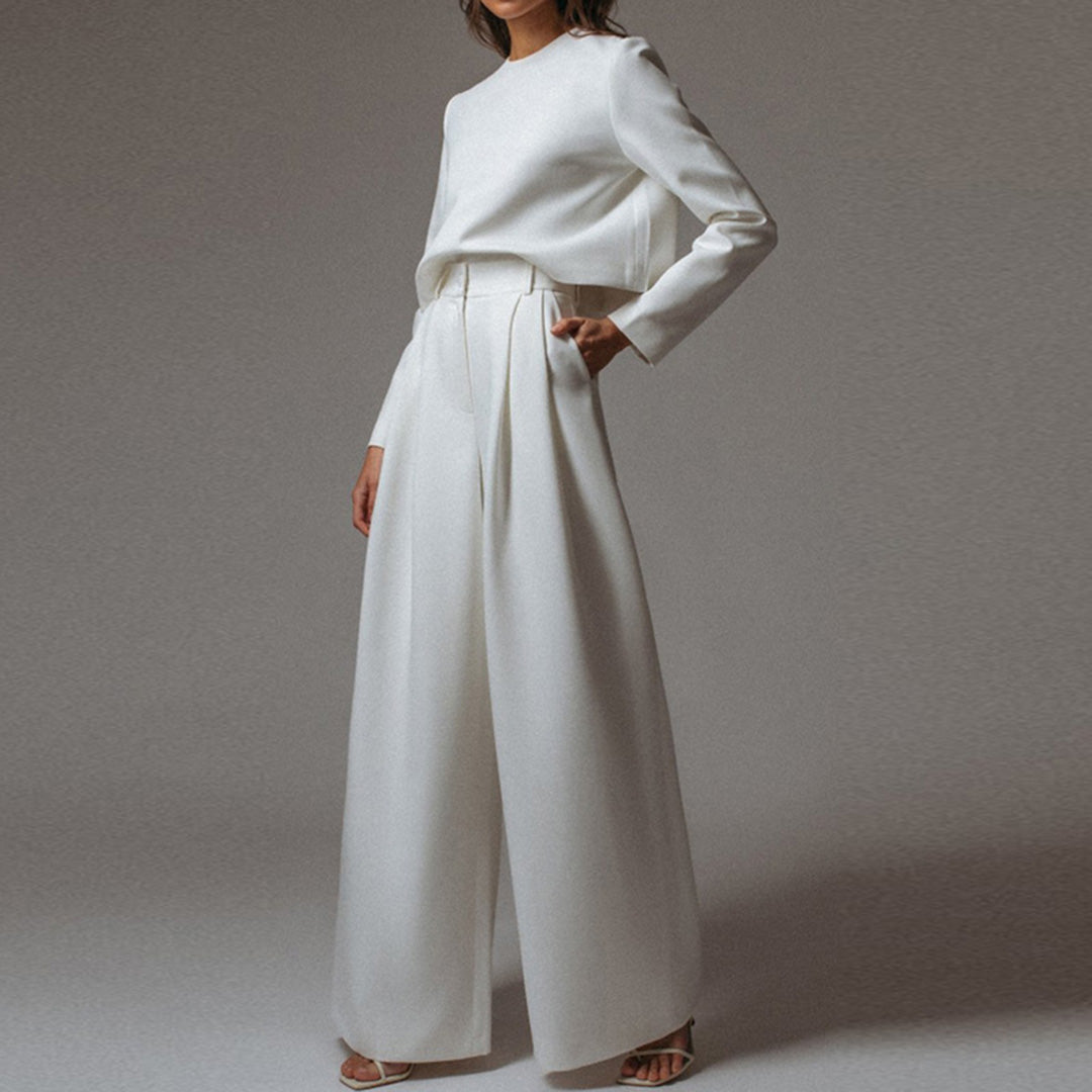 Damen Hosen-Set mit langärmligem Oberteil