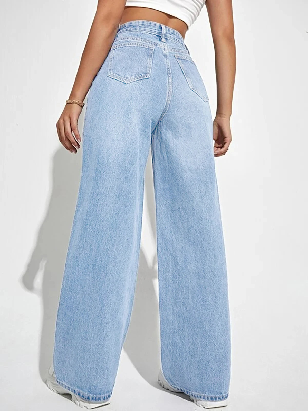 Wide-Leg-Jeans – Damenjeans mit hoher Taille und ausgestellten Beinen-Chaps Herrenmode