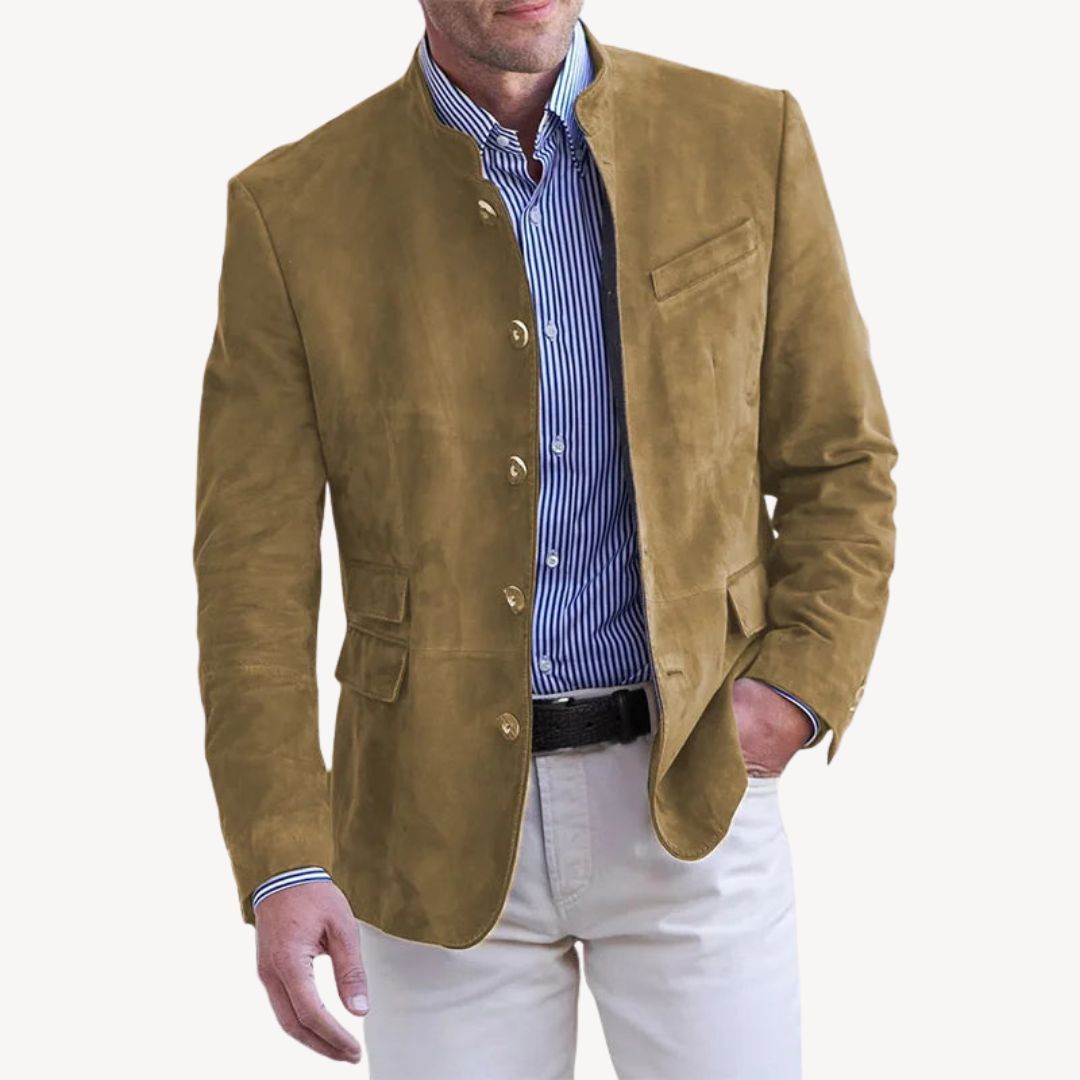 Wildleder-Blazerjacke für Herren | Loravelle 4