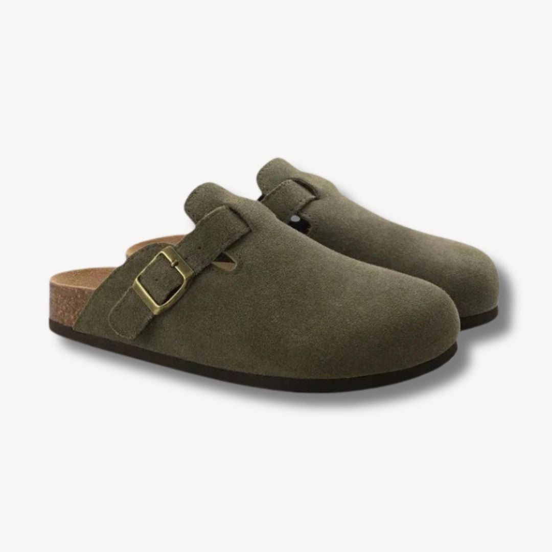 Wildleder-Clogs mit Schnalle, Unisex | Loravelle 5