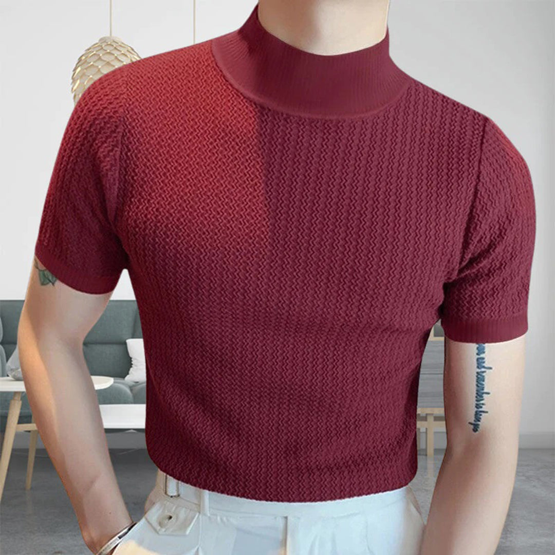Slim-fit ribbed men's shirt - Harman