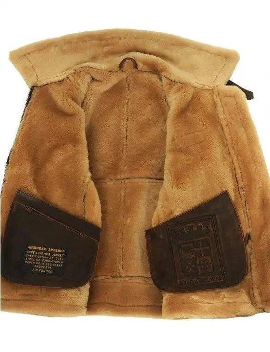 Winter Lederjacke - Pelzgefüttert - Zip-Up - Pilotenjacke - Herren Lederjacke-Chaps Herrenmode