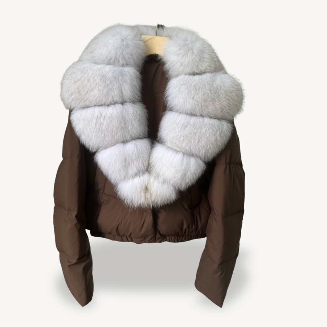 Winter-Pufferjacke mit Kunstpelzkragen für Damen | Loravelle 6