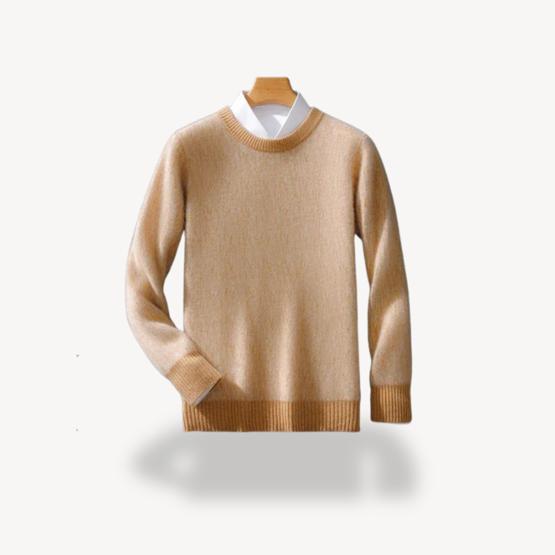 Wollstrickpullover mit Rundhalsausschnitt für Herren | Loravelle 2