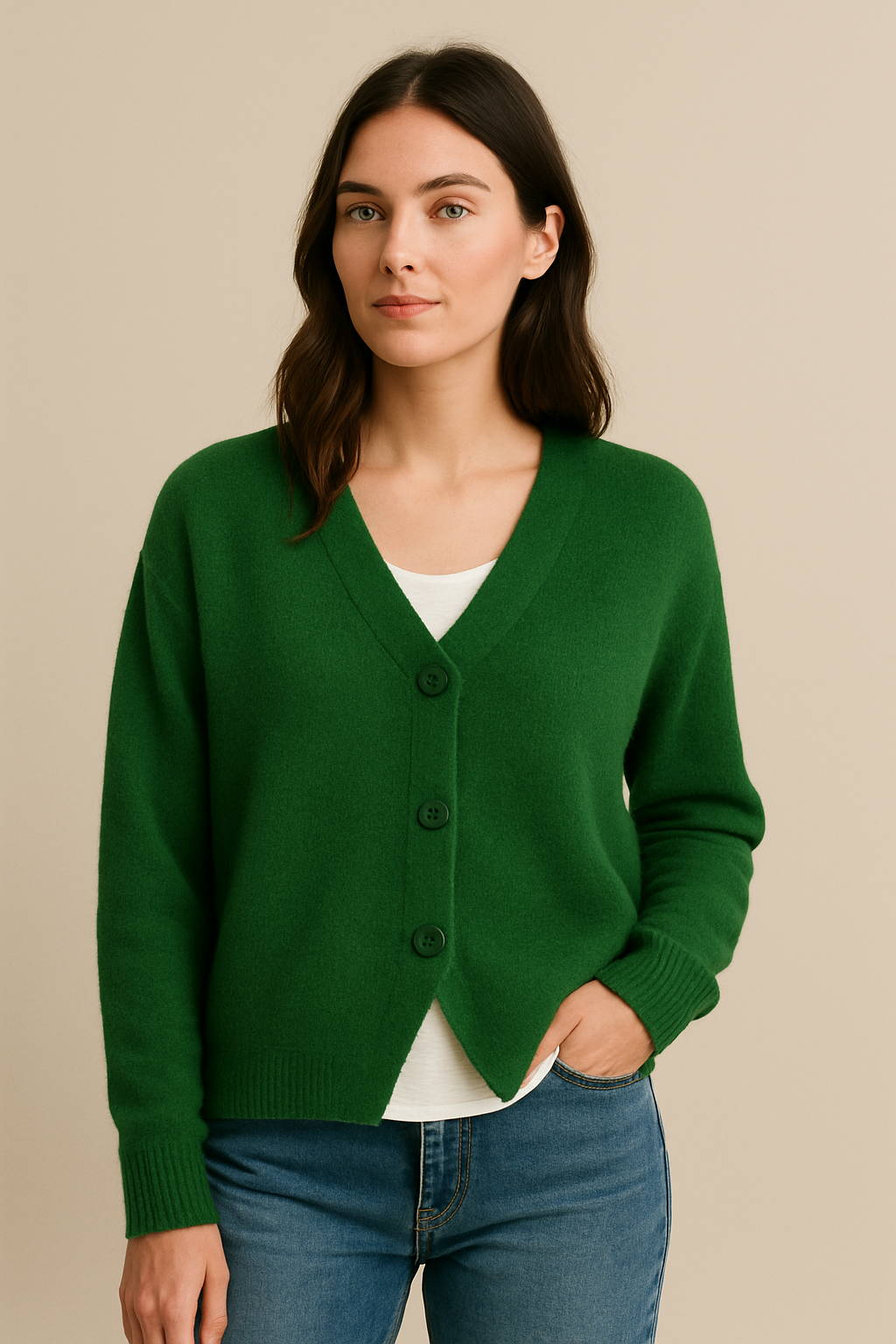 Damen Cardigan Mit Knöpfen Freizeit Modern