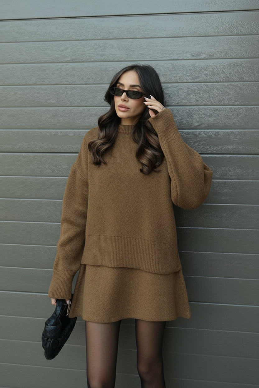 Damen Langarm Pullover Set Warm Rock