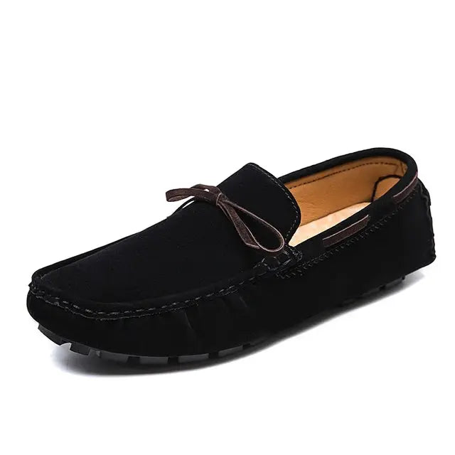 Herren Schnürloafer aus echtem Leder Schwarz Elegant
