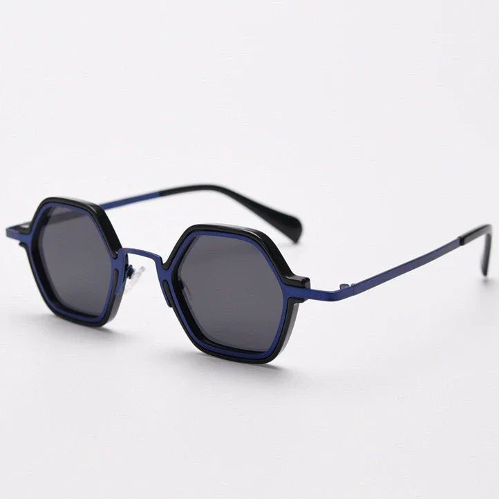 Herren Sonnenbrille Klassisch Echtleder Schwarz