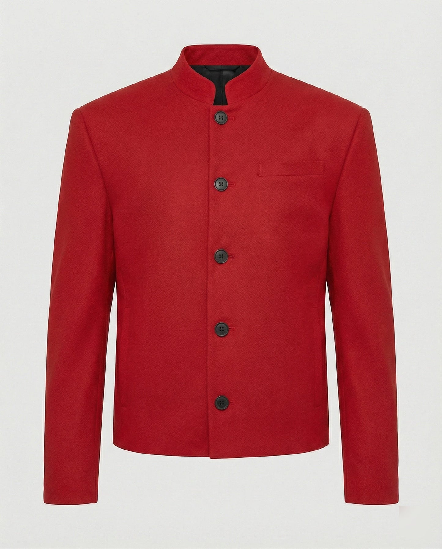 Herren Steppjacke Kurz Schwarz Wolle Modern