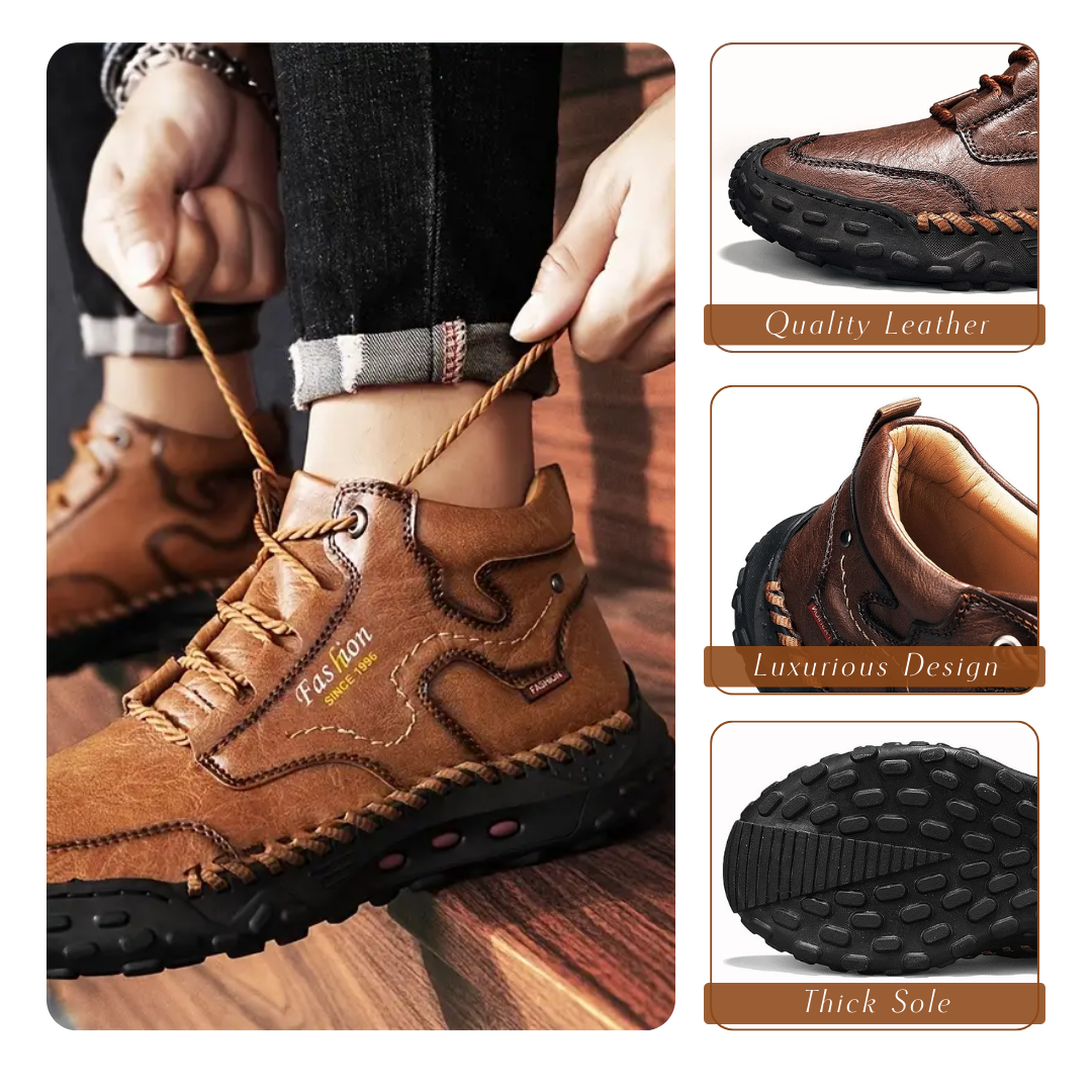 Herren Stiefel Orthopädisch Bequem Elegant