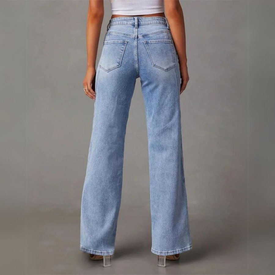 Hohe Jeans Weite Passform Vintage Denim
