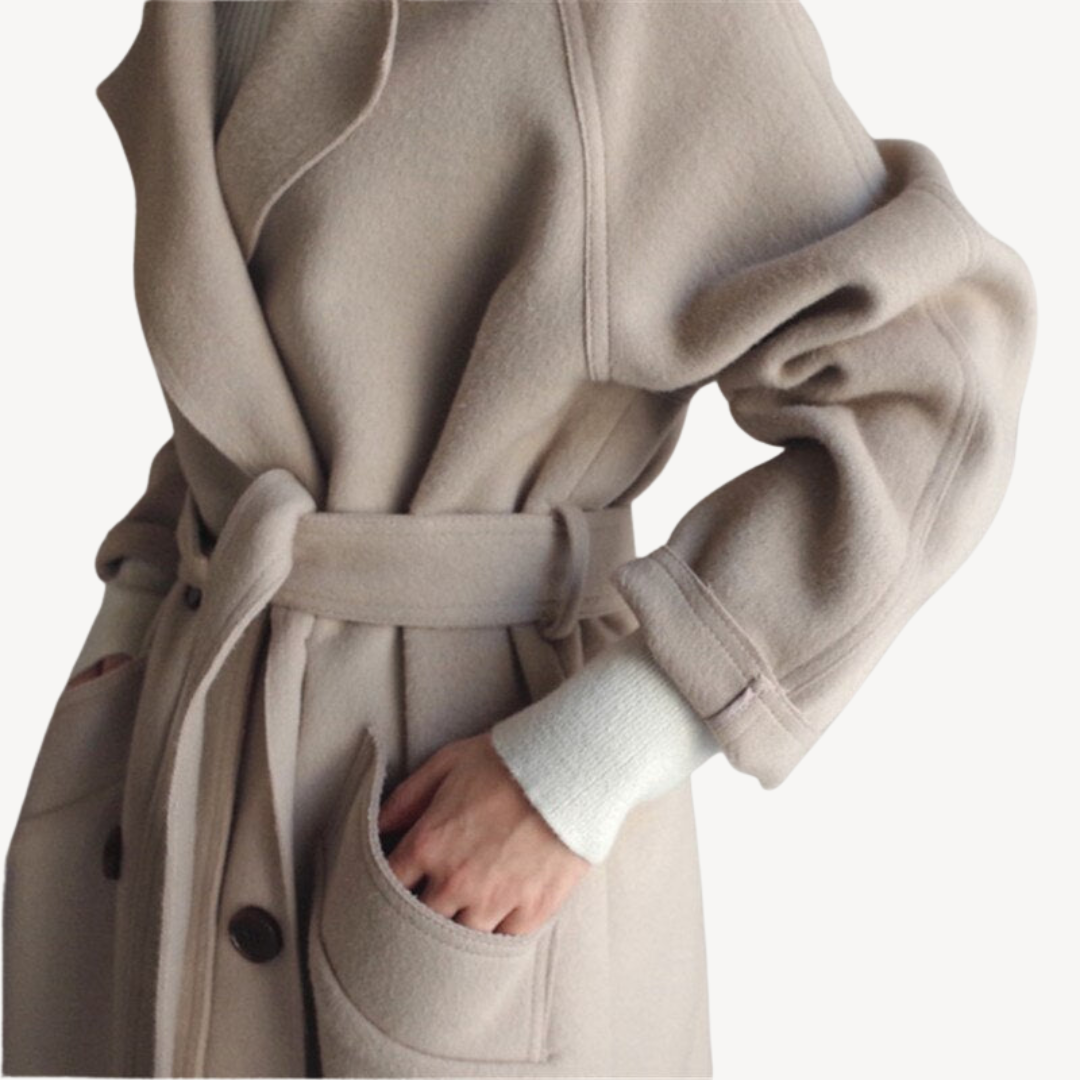 Zweireihiger Mantel aus Wollmischung für Damen | Loravelle 3