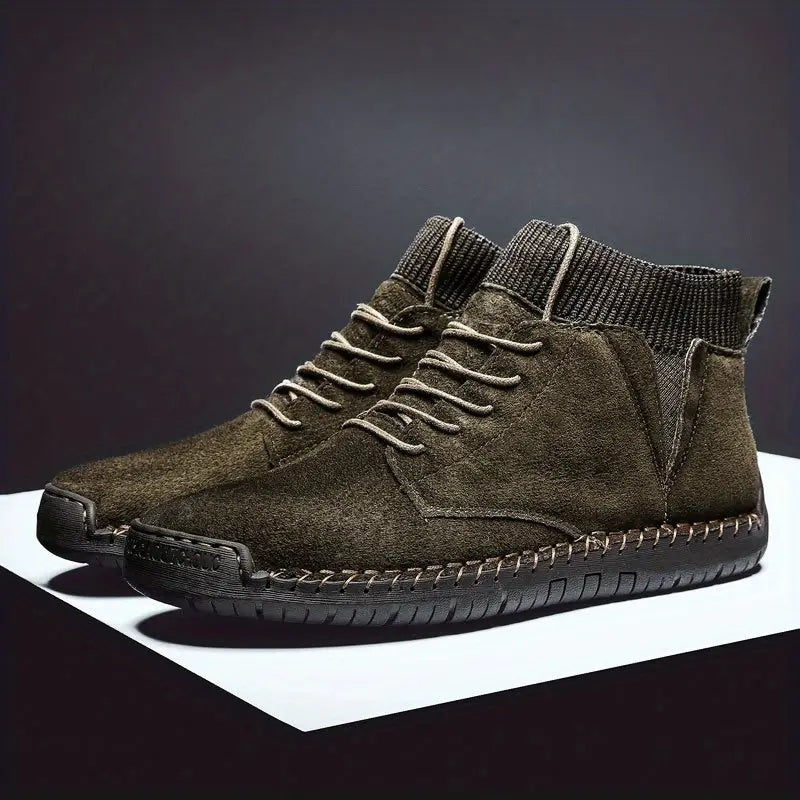 Herrenstiefel Klassisch Lederschuhe Winter