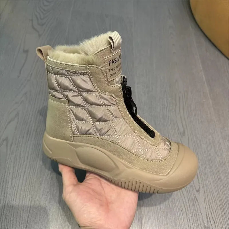 Wasserdichte Schneestiefel Damen Warm Winterstiefel