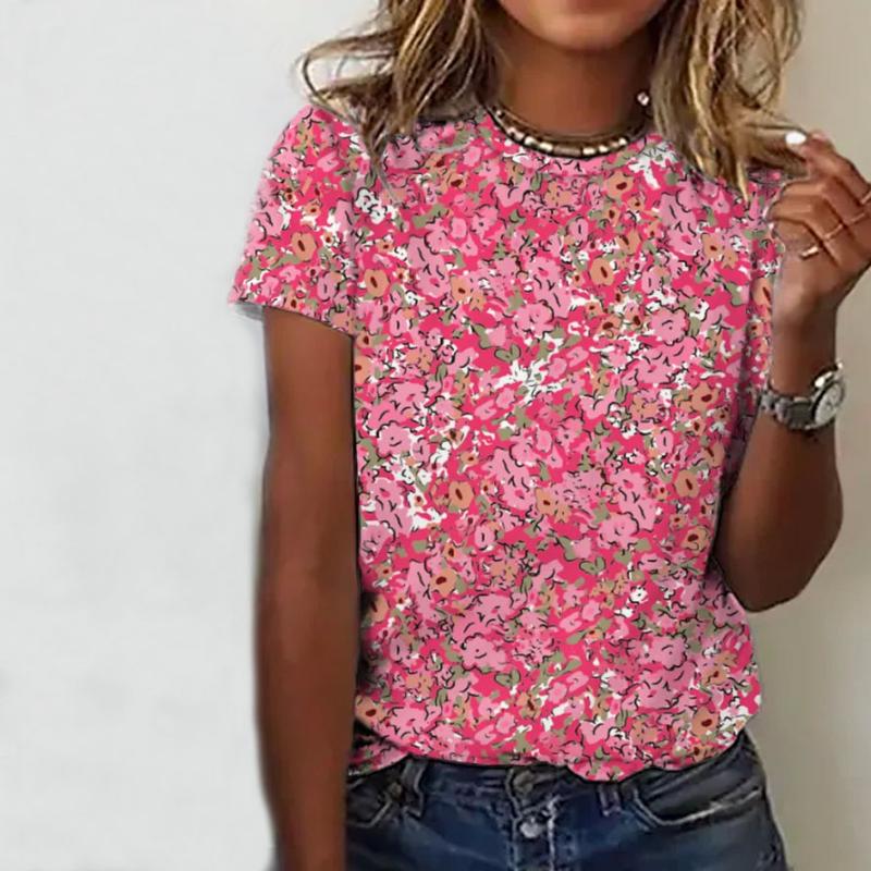 Farbenfrohes Blumentop Frauen T-Shirt - BerlinGlamour