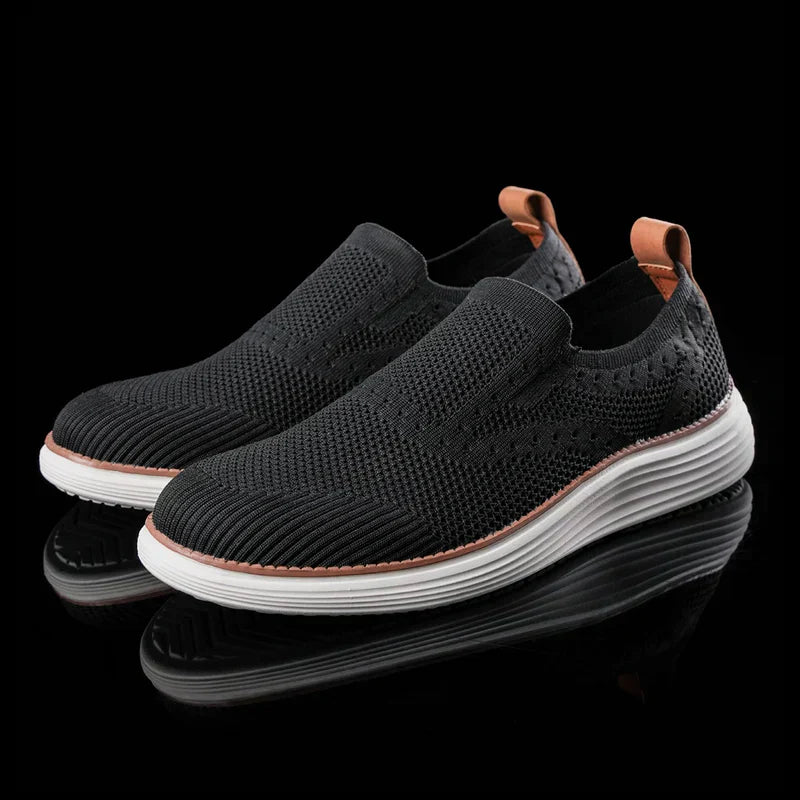 Herren Schuhe atmungsaktiv Slip-On Bequem Gehen