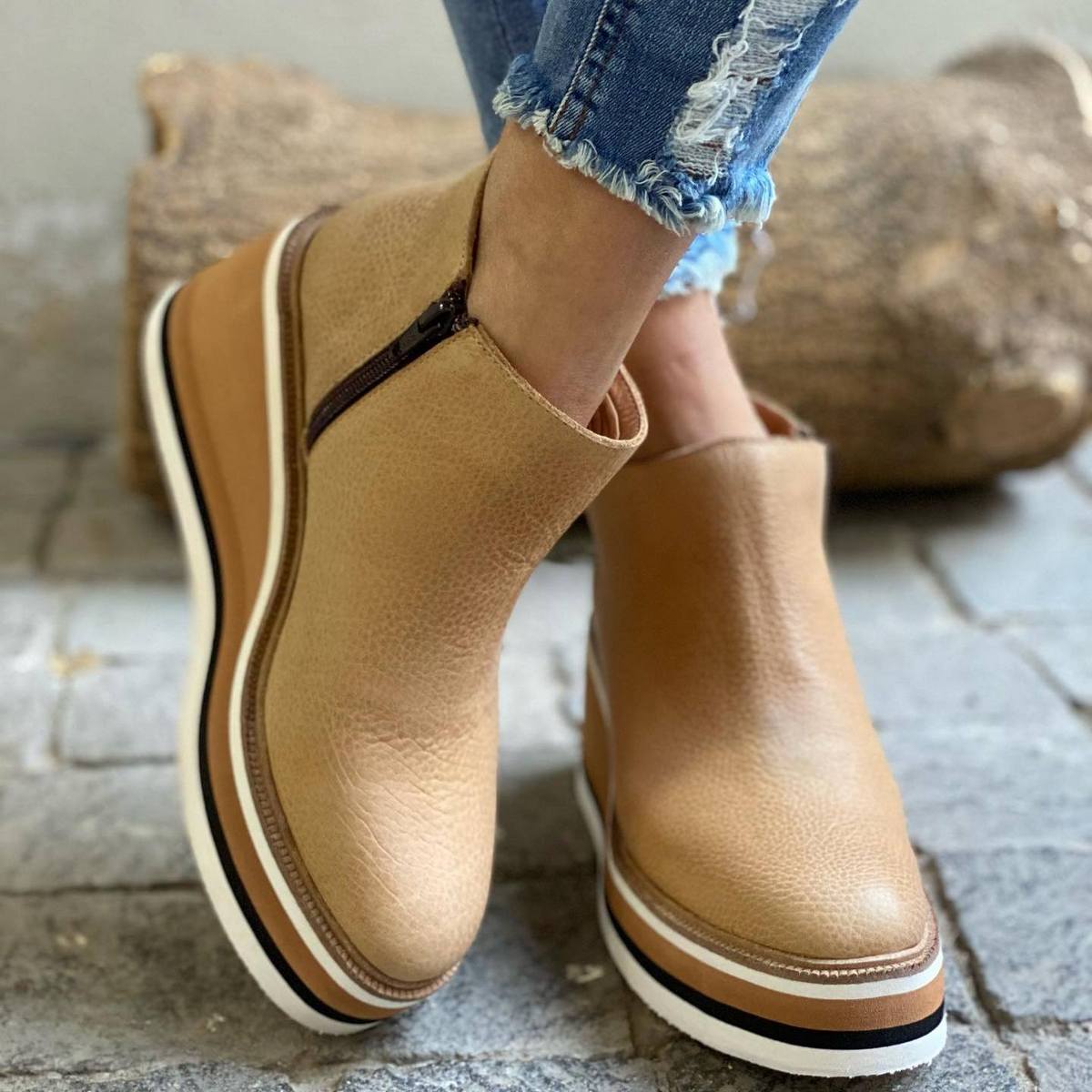 Orthopädische Stiefeletten Damen Moderne Bequem