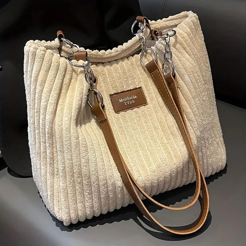 Lederschultertasche Cord Elegant Damen
